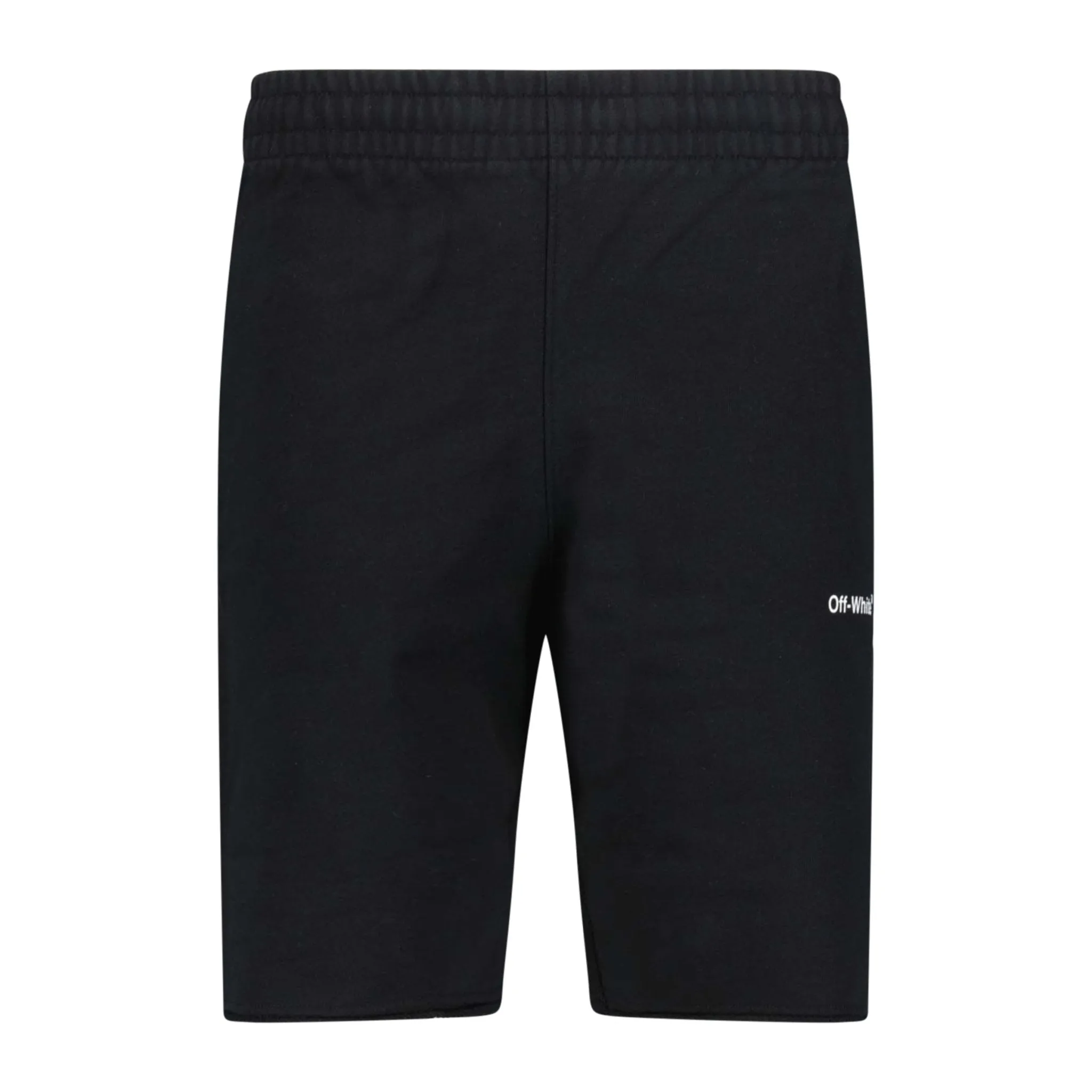 OFF-WHITE WAVE COTTON SWEAT SHORTS BLACK
