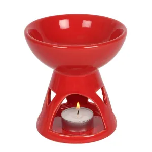 Red Ceramic Wax Melt Oil Burner