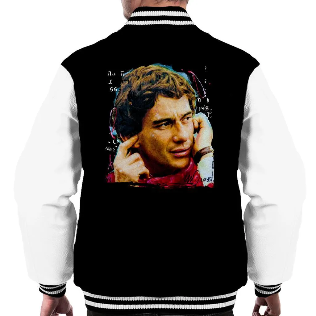 Sidney Maurer Original Portrait Of Ayrton Senna McLaren 1991 Men's Varsity Jacket