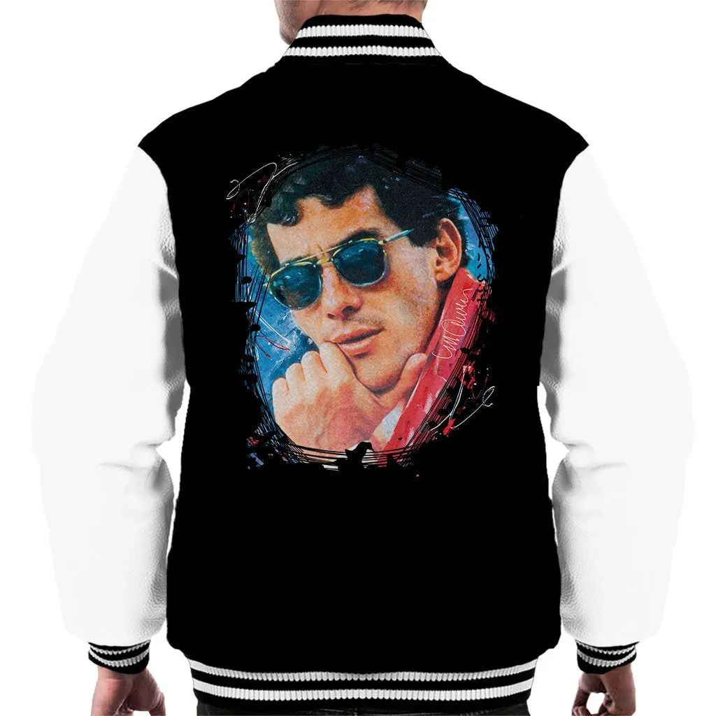 Sidney Maurer Original Portrait Of Ayrton Senna Men's Varsity Jacket