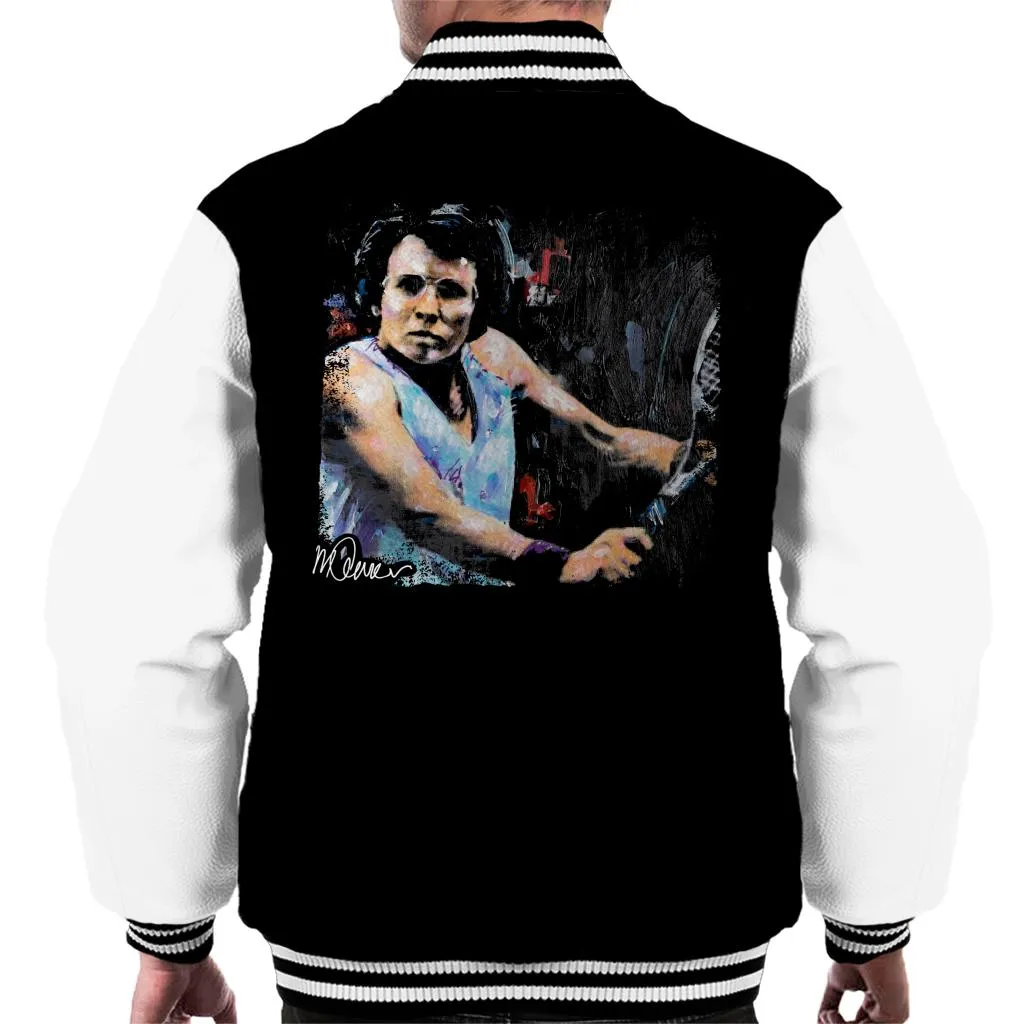 Sidney Maurer Original Portrait Of Billie Jean King Men's Varsity Jacket